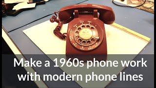 Converting a 1960s rotary dial phone to work as a modern day phone [upl. by Kcirednek]