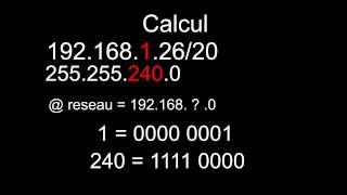 SNIR  1° Cour réseau IP MASQUE et SOUS RÉSEAU [upl. by Ruamaj109]
