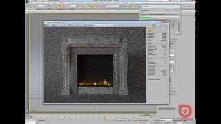 3Ds Max  Corona Render Создание пламени Огонь внутри камина [upl. by Marelya]