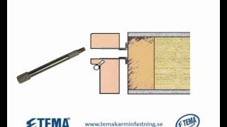 Montering av fönster och dörr i trä med TEMA Karminfästning [upl. by Auroora]