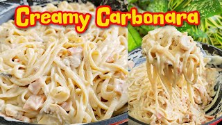 Creamy Carbonara Recipe Budgetfriently Filipino Style Carbonara Recipe [upl. by Yanrahs188]