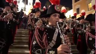 Roma 08122017  La Banda musicale dellArma dei Carabinieri a Trinità dei Monti [upl. by Marlin627]