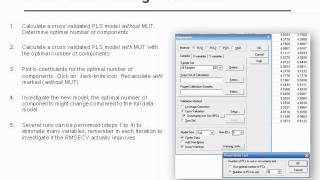 Partial Least Squares Regression 4 Variable selection [upl. by Latia]