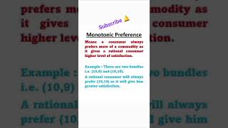 What is Monotonic Preference Meaning of Monotonic Preference  economics cbse boardexam class11 [upl. by Vinaya464]