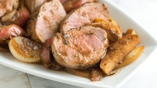 Perfect Pork Tenderloin with Apples Recipe [upl. by Oninrutas]