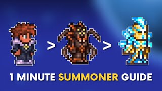 Terraria 145  Entire Summoner Guide In 1 Minute [upl. by Mehetabel]