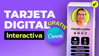 Cómo Crear una Tarjeta de Presentación Digital Interactiva en Canva GRATIS  2024 [upl. by Anahcar]