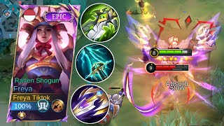 FREYA VS DYRROTH DAMAGE DI EXP LANE BEST BUILD FREYA TERSAKIT 2024  Mobile Legends [upl. by Redd]