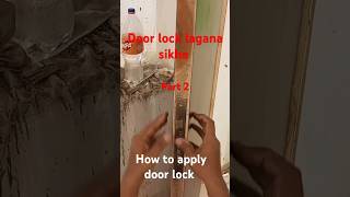 Door lock part 2 shortsvideo carpenter work carpentersskill explore woodworking [upl. by Marcellina]