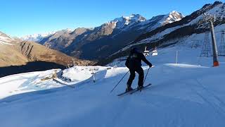 Ski Zenit ski instructor Alberto Leyva ripping it up in SaasFee ski resort in Switzerland [upl. by Matthia795]