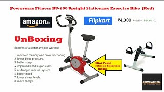 Powermax Fitness BU200 Upright Stationary Exercise Bike Unboxing Installation  Part 1  HomeWorks [upl. by Casi]