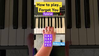 Forget You Tutorial pianotutorial [upl. by Wendelin464]