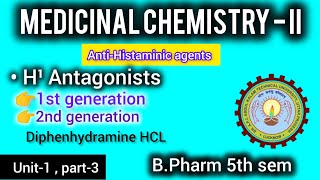 H1 antagonists  ¹st and ²nd generation antagonists  synthesis of all drugs  Medical chemistry [upl. by Milewski]