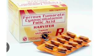 HARVIFER Capsule Ferrous Fumarate Cyanocobalamin Folic Acid Capsule [upl. by Ingham]