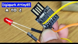 Digispark Attiny85 Usb Development Board Programming And Led Blinking With Jumper Wire [upl. by Nilyad]