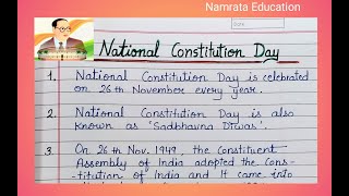 10 lines Essay on National Constitution Day  Constitution Day par Essay writing in English [upl. by Trebuh690]