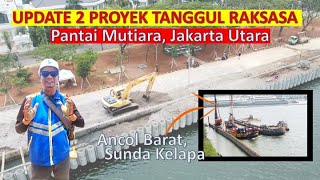 PROGRES TANGGUL RAKSASA di Pantai Mutiara 90 II ANCOL Sudah 450 Batang Spun Pile dari 855 Batang [upl. by Bainter]