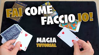 2 Coincidenze ASSURDE TUTORIAL magia quotFAI QUEL CHE FACCIO IOquot impromptu con 2 mazzi di carte [upl. by Itsirc]