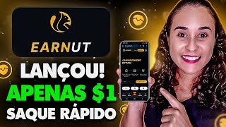 Encontrei NOVO SITE Para GANHAR EM DÓLAR Pelo Celular Earnut  Dinheiro Online [upl. by Mariya]