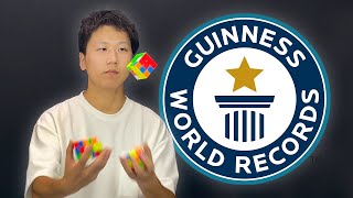 Solving Cubes Whilst JUGGLING  Guinness World Records [upl. by Garson920]