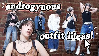 15 outfit ideas to keep you FED 💅 androgynous amp unisex [upl. by Kusin934]