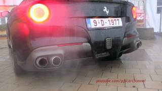 Ferrari F12 Berlinetta in Knokke  startup revs [upl. by Okun348]