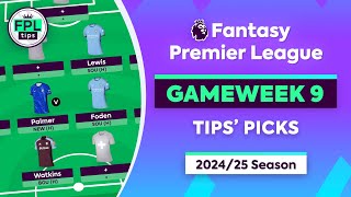 FPL GW9 TIPS PICKS  Watkins Foden amp Palmer  Gameweek 9  Fantasy Premier League 202425 [upl. by Melli219]