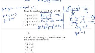 Simultaneous Equations 1 Linear 1 Quadratic Corrections [upl. by Araik971]