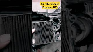 Air filter change at home👋 Dominar 400💯 diy automobile viralvideos shorts riding youtube [upl. by Anawed683]