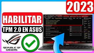 ✅Como habilitar tpm 20 en asus [upl. by Opalina]