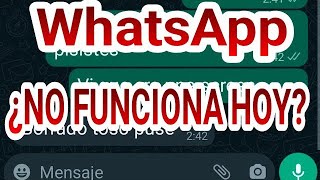 ¿Por qué no funciona Whatsapp hoy Whatsapp caido no funciona ni Messenger ni Instagram [upl. by Oirevas]