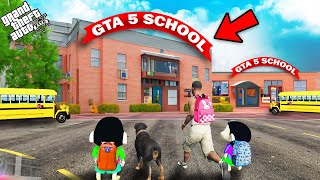 GTA 5  Franklin First Experience In New School in GTA 5  GTA 5 mods [upl. by Nosnej]