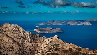 Sikinos amp Folegandros from above 4K [upl. by Helbonia981]