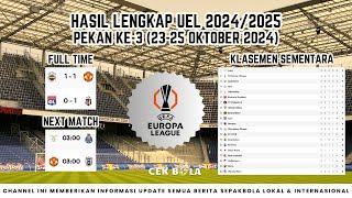 Hasil UEL  Fenerbache vs MU   Pekan 3 [upl. by Larret552]