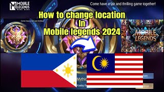 NEW UPDATE HOW TO CHANGE LOCATION IN MOBILE LEGENDS 2024 [upl. by Llen244]