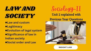 Law and CustomLegitimacyEvolution of legal systemSocial order and LawSemester2 SociologyII [upl. by Kinghorn]