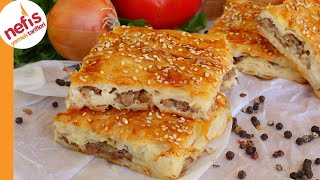 HAZIR YUFKA İLE KIYMALI BÖREK  NASIL YAPILIR [upl. by Kcirrad]