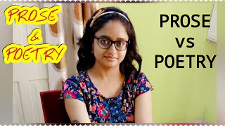 Prose and poetry  Prose vs Poetry  explained in hindi and english with notes [upl. by Reaht]