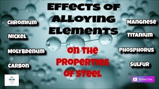 Effects of alloying Elements on the Properties of steel Engineers Academy [upl. by Schach]