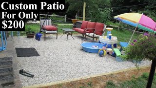 Custom DIY Pea Gravel Patio For UNDER 200  Part 1 [upl. by Eidurt]