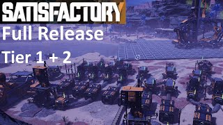 Satisfactory  Full Release  Tier 1  2  Part 1  No Commentary Gameplay [upl. by Aiuqcaj]