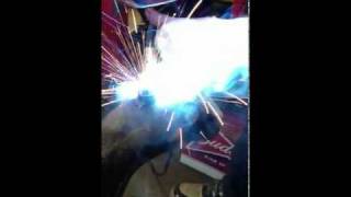 Welding a wideband o2 bung to my RSR downpipe [upl. by Molohs]