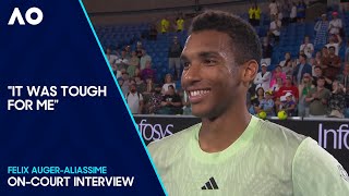 Felix AugerAliassime OnCourt Interview  Australian Open 2024 First Round [upl. by Mildred]