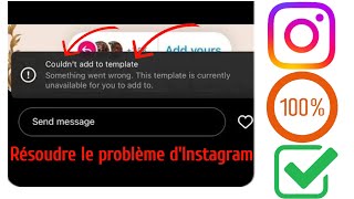 Comment réparer Instagram Impossible dajouter au modèle [upl. by Eelrebma466]