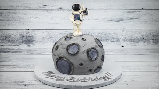 Making an Astronaut on the Moon Cake  Time Lapse [upl. by Sivehc802]