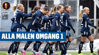 Svenska Cupen dam  Alla målen från omgång 1 [upl. by Igal175]