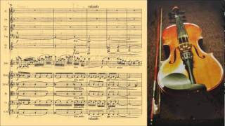 Brahms Violin Concerto Op 77 2nd Movement Adagio Full Score [upl. by Notlil]