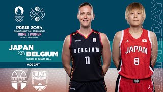 Japan vs Belgium Live scoreStats I Womens Olympic Basketball Tournament Paris 2024 [upl. by Nadual159]