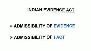 Admissibilty of fact  admissibility of evidence admitted facts [upl. by Yokum]