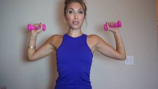 5 minute arm workout get long lean toned arms [upl. by Tessler599]